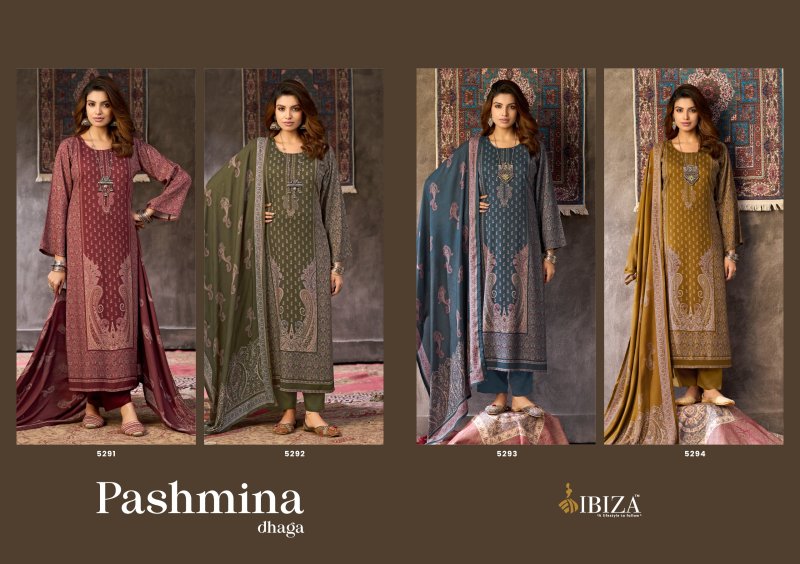 Pashmina Dhaga By Ibiza Viscose Pashmina Dress Material 